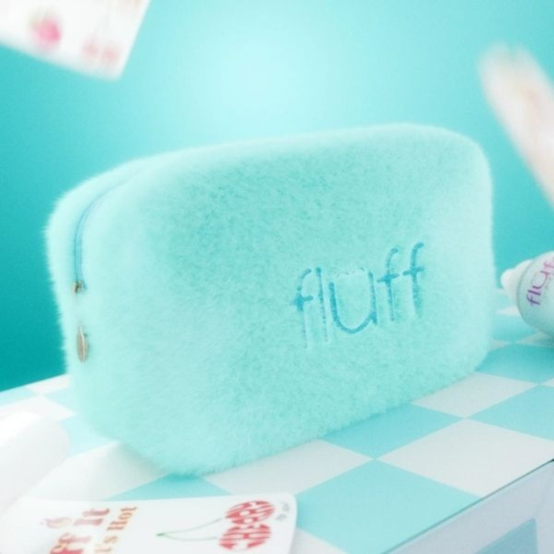 Fluff Fluffy Cosmetic Bag Small Blue